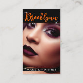 Foto Image Template Modernes Cooles Orange Slogan Visitenkarte (Vorderseite)