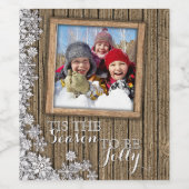 Foto Imitate Holzplanen Weinflaschen Etikett (Einzelnes Label)