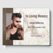 Foto Imitate Leather Marble Gästebuch (Vorderseite)