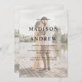 Foto Imitate Vellum Effekt Hochzeit Einladung (Vorne/Hinten)