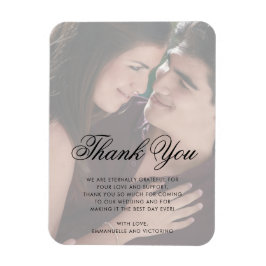 Foto Imitate Vellum Vielen Dank Elegante Hochzeit  Magnet