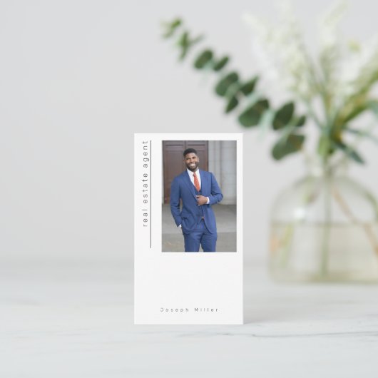 Foto Immobilienberater Business Card Anwesen Visitenkarte (Stehend Vorderseite)