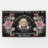 Foto in abgerundeter Form mit Blume Banner (Horizontal)