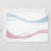 Foto in Blau und Rosa Einladung (Rückseite)