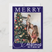 Foto in Blau und Weiß Weihnachten (Vorderseite)