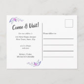 Foto, in das wir das Skriptüberlagern verschoben h Ankündigungspostkarte (Rückseite)