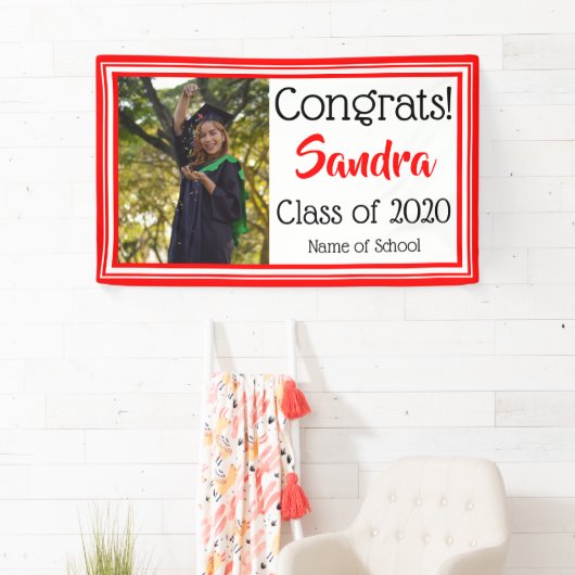 Foto in den Farben der Roten und Weißen Schule Banner (Insitu)