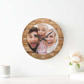 Foto in der Familie mit moderner Script-Großuhr Große Wanduhr (Zuhause)