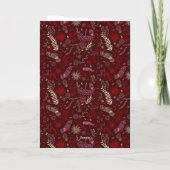 Foto in der Maronblütendoodle Feiertagskarte (Rückseite)