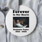 Foto in Erinnerung für immer in unserem Herztext Button (Beispiel)