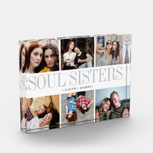 Foto in Glasblock Soul Sistros Geschenk für Freund (Links)