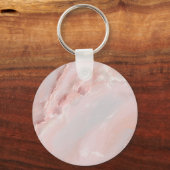 Foto in goldenem und elegantem rosa Marmor Schlüsselanhänger (Rückseite)
