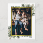 Foto in Goldrahmen mit Kiefernzweigen Weihnachten (Vorderseite)