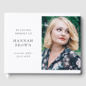 Foto | In Love Memory Moderne Elegant Gästebuch (Vorderseite)