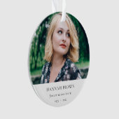 Foto | In Love Memory Moderne Elegant Ornament (Vorderseite)