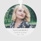 Foto | In Love Memory Moderne Elegant Ornament (Rückseite)