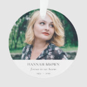 Foto | In Love Memory Moderne Elegant Ornament (Vorderseite)