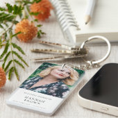 Foto | In Love Memory Moderne Elegant Schlüsselanhänger (Vorderseite rechts)