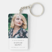 Foto | In Love Memory Moderne Elegant Schlüsselanhänger (Rückseite)