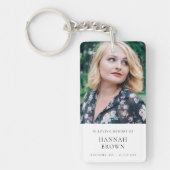 Foto | In Love Memory Moderne Elegant Schlüsselanhänger (Vorderseite)