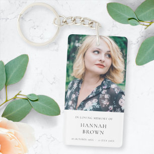 Foto   In Love Memory Moderne Elegant Schlüsselanhänger