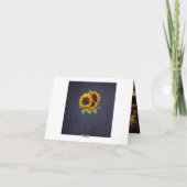 FOTO in rustikalen Sonnenblumen danke Ihnen Hochze (Rückseite)