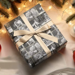 Foto in Schwarz-Weiß-Collage umwandeln Geschenkpapier<br><div class="desc">Erstellen Sie Ihre eigenen, personalisierten, einzigartigen, einmaligen, Vintagen Look Stil, stilvolle, trendige, schicke, elegante Imitate Gold-Script-Typografie, Premium-Qualität, sechs Schwarz-Weiß-Foto Collage Geschenkpapier verpacken. Um zu personalisieren, fügen Sie einfach 6 Ihrer Lieblingsfamilie / Ehepaar / Kinder / Baby / Haustiere / Hochzeit Fotos (sie können farbige Fotos, die Vintage Schwarz-Weiß-Filter wird automatisch...</div>