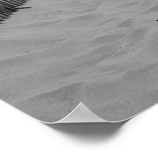 Foto in Strandschwarz und Weiß Poster (Ecke)