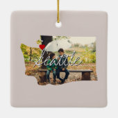 Foto in Washington Staat und Ortsname Keramikornament (Rückseite)