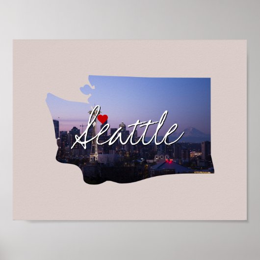 Foto in Washington Staat und Ortsname Poster (Vorne)