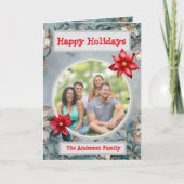 Foto in Weiß, Blau, Aquamarin Karte (Vorderseite)