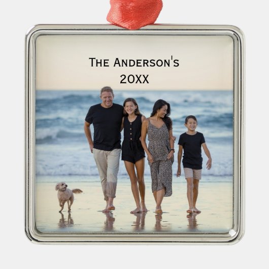 Foto individualisieren Weihnachten Ornament Aus Metall (Vorne)