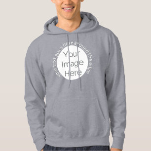 Foto individuell bearbeiten Kreis, Text Hirsch Hoodie