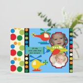 Foto individuelle Luftfahrt - Einladung zum Geburt (Stehend Vorderseite)