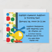 Foto individuelle Luftfahrt - Einladung zum Geburt (Rückseite)