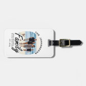Foto | Individuelle Name Einfach Schwarz/Weiß Gepäckanhänger (Vorderseite horizontal)