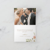 Foto Innen, Elegante Palmen Blätter Blumen Dankeskarte (Innenseite)