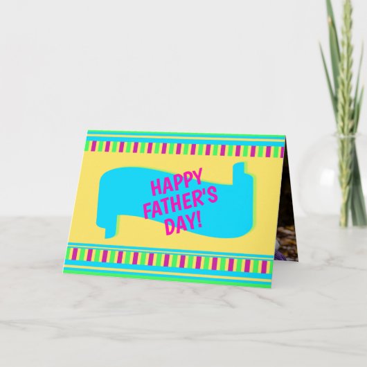 Foto Inside Niedliche Personalisierte Vatertagskar Dankeskarte (Vorderseite)