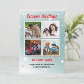 Foto Instagram Collage Weihnachtskarte Feiertagskarte (Stehend Vorderseite)