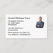 Foto Insurance Agent Business Cards Visitenkarte (Vorderseite)