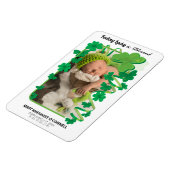Foto Irish Kleeblatts Baby Ankündigung Magnet (Linke Seite)