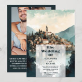 Foto Italien Hochzeit in Urlaubsort Como Einladung (Vorne/Hinten)