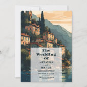 Foto Italien Hochzeit in Urlaubsort Como Einladung (Vorderseite)