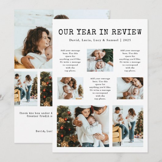 Foto Jahr für Revisionssonderausweis Feiertagskarte (Vorne/Hinten)