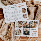 Foto Jahr im Review Holiday Card Weihnachten Boho