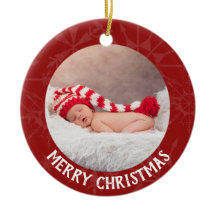 Foto-Jahr-Rot-Schneeflocke des