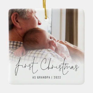 Foto Jahr Weihnachten Großvater Keramikornament