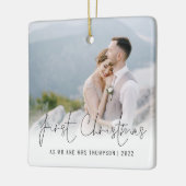 Foto Jahr Weihnachten Keramikornament (Links)