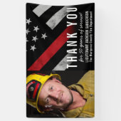 Foto-Jahrestag Rote Linie Feuerwehrruhestand Banner (Vertikal)