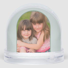 Foto Jährlich blass grüne Aquarellbäume Schneekugeln